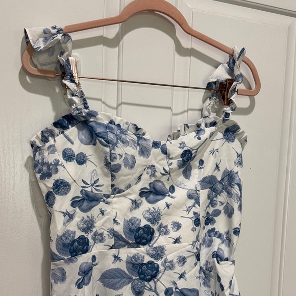 Cider Dresses & Skirts - Cider Blue and White Floral Maxi Dress